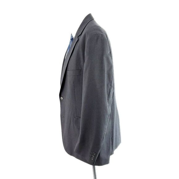 Alexandre London Savile Row Wool 2 Button Suit Jacket 44R Gray Twill - Picture 4 of 10